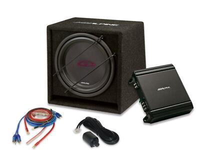 Alpine SBG-30KIT 30 cm (12-Zoll) Power Subwoofer Paket Verstärker + Subwoofer 