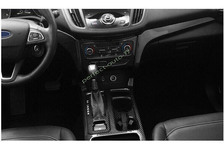 For Ford Escape Kuga 2017-2018 2019 Carbon Fiber Center Console Gear Shift Panel