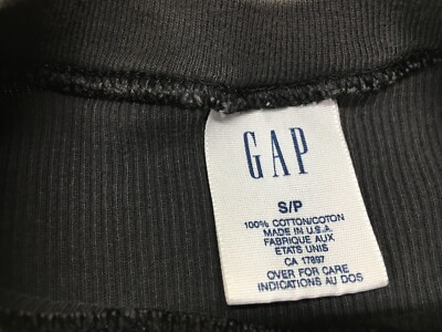 Vintage Gap Shirt Girls Small Black Cotton Knit Kids Youth Classic
