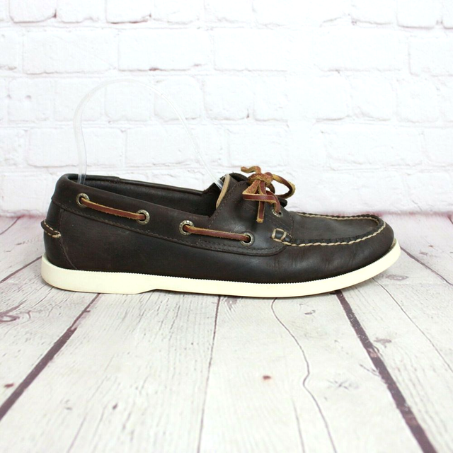LL Bean Leather Camp Moc Boat Shoes Mens 7 D Moc Casual Loafers eBay