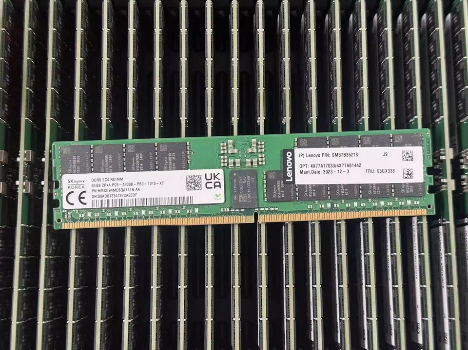NEW 4X77A77033/4X77A81442 Lenovo 64GB 2Rx4 DDR5 PC5-4800 RDIMM Server Memory - Image 3 of 4