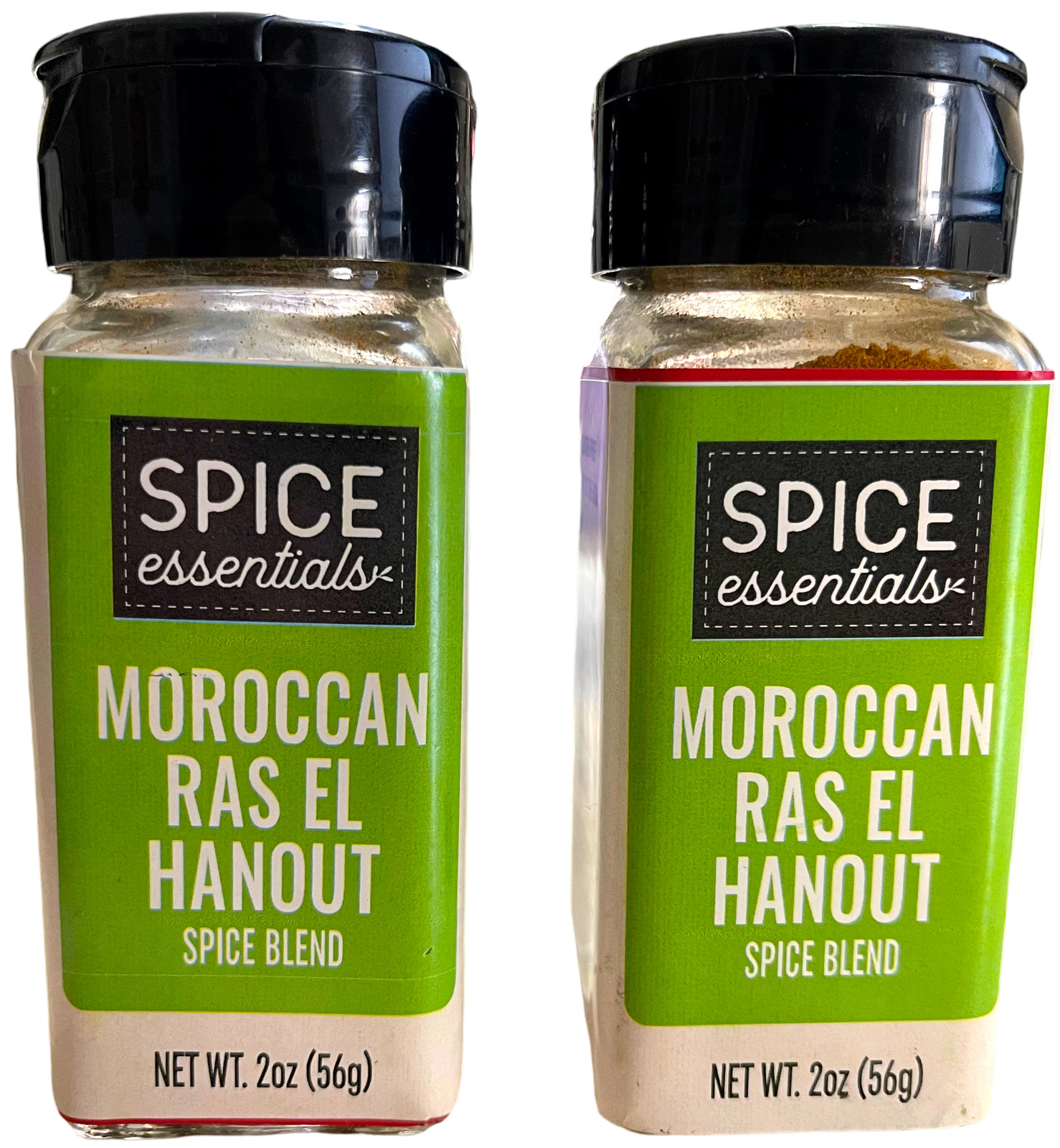 Paquete de Dos Marroquí Ras Correa Hanout Spice Mezcla En 59ml Botellas Vidrio