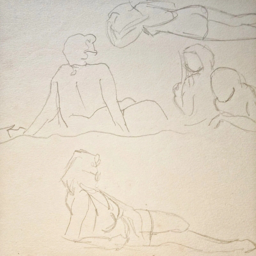 Bretagne Finistère Plage Beg Meil Fouesnant 3 Dessins 1949 Louis Duguy 1928 2006 - Imagen 9 de 12