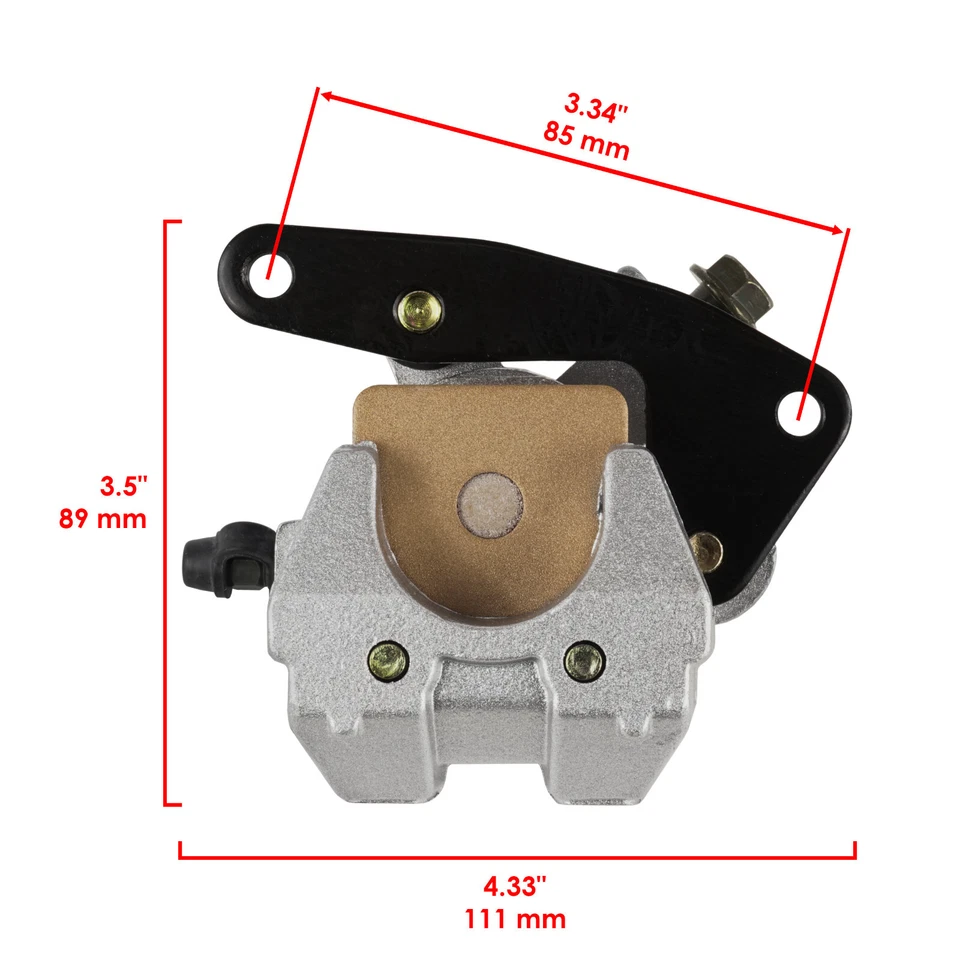 For Yamaha Raptor 660R YFM660R 2001-2005 Front and Rear Brake Caliper w/ Pads - Image 3 of 4