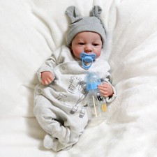 18" Real Lifelike Reborn Baby Dolls Vinyl Silicone Soft Newborn Boy Doll Gift