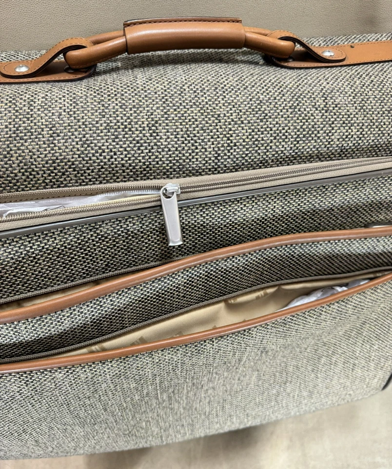 Hartmann Tweed Garment Bag Suiter Suit Bag Natural Tweed $550 - Image 4 of 4