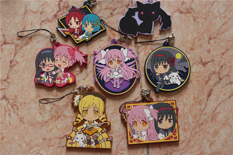 Puella Magi Madoka Magica Anime Rubber Strap Charm Keychain