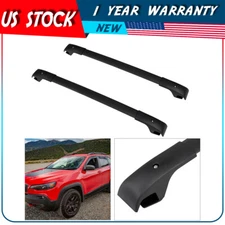 Aluminum Roof Rack Set For 14-22 Jeep cherokee Black Cross Bar Luggage Carrier