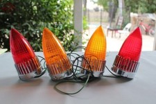 Cadillac Bullet Tail Lights Red Amber Stop Signal Pair Custom Truck Hot Rat Rod
