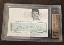 2015 National Treasures JOHNNY PESKY Souvenir Cut Auto # 40/99 BGS 9.5 Gem Mint