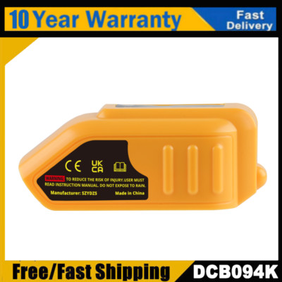 New DCB094K for Dewalt Cordless 18 V / 20 VOLT USB port/Type C fast charger US