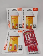 3x 2ct Addall XR Brain Boost Supplement 750 mg/pill Brain Boost Supplement New