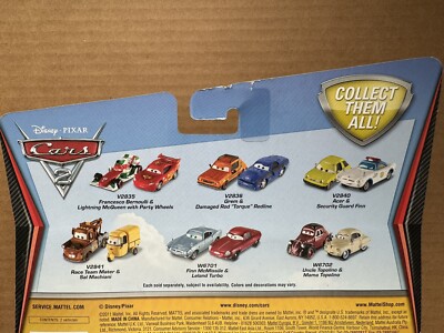 Cars Mattel　ミニカー　フィン　マックミサイル　リーランド　ターボ Yahoo!オークション - 訳有/希少 カーズ マテル リーランド