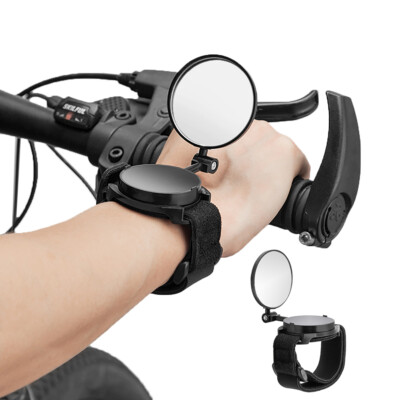 Mini Rotaty Bike Bicycle Rear View Mirror Safety Cycling Wrist Band