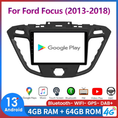 4+64GB Android 13 Autoradio GPS Navi WIFI RDS Für Ford Transit Custom 2013-2018