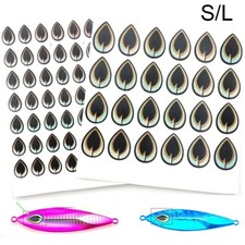 70/72pcs 2D Holographic Flat Fishing Lure Eyes Tape Stickers Kit For Fly Tying