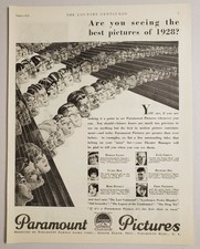 1928 Print Ad Paramount Pictures Movie Stars ...