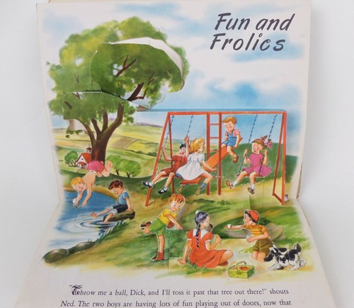 Vintage Play Time In Action Pop Up Book 1949 Softcover Spiral Bound - Picture 2 of 8