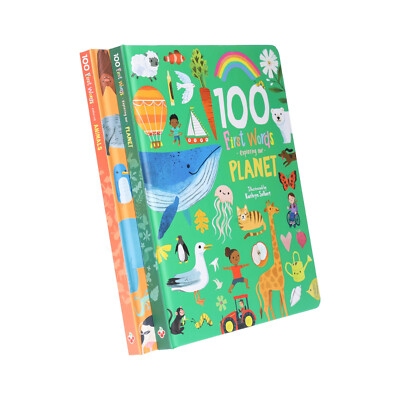 100 First Words Exploring Our Planet & Exploring Animals 2 Books - Ages 3-5 - BB