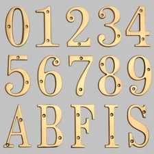 Solid Brass 4" House Number Apartment Door Home Mailbox Address Outdoor Sign#0-9