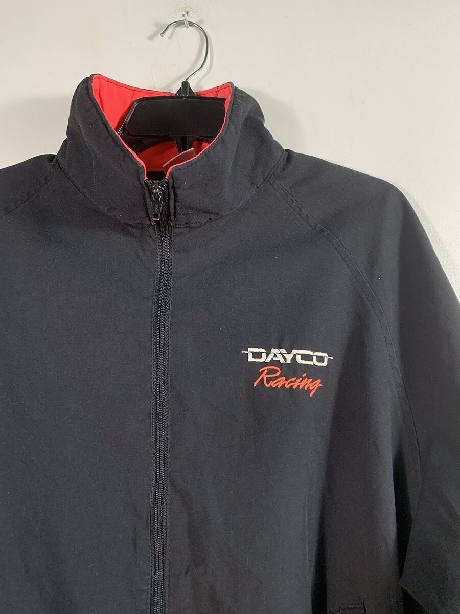 Vtg Swingster Dayco Racing Mens L Black Full Zip Jacket L Vtg Swingster Dayco Racing Mens L Black Full Zip Jacket L