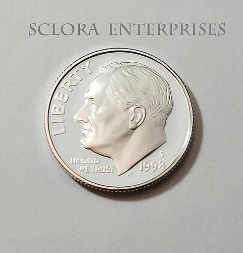 1998 S ROOSEVELT *90% SILVER PROOF* DIME **FREE SHIPPING**