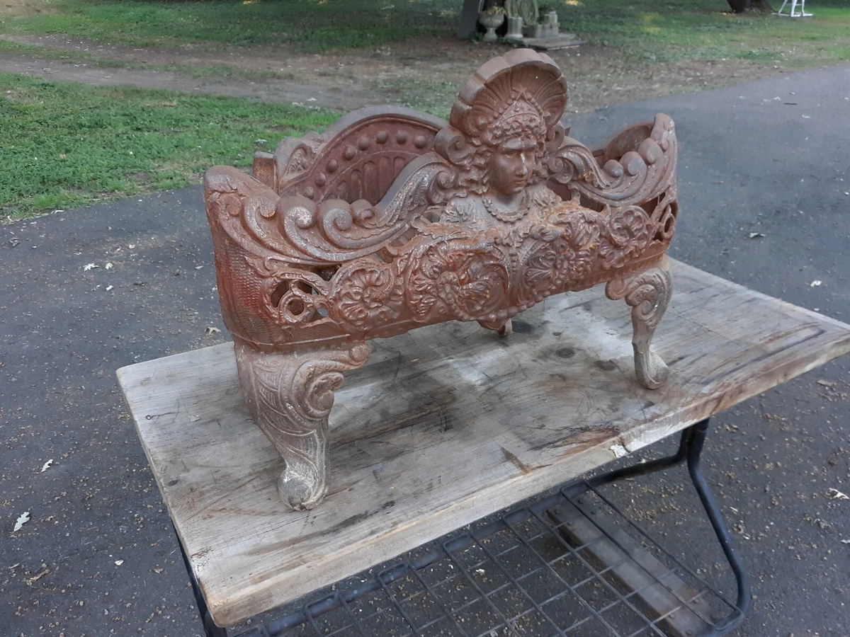 Antique Victorian Cast Iron Fireplace Grate High Style Harris Chicago  Foundry | eBay