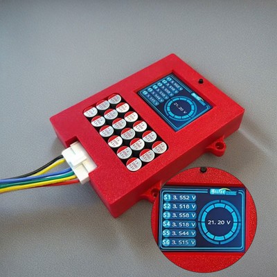 6S 5A Capacitor Active Balancer with Voltage Display LTO Battery EqualizercUoC9H