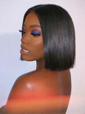 Straight Bob Wig 150% Density Brazilian Human Hair Wigs 13x4x1 Lace Frontal Wig