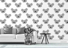 3D Cartoon Animal Koala Wallpaper Wall Murals Removable Wallpaper 381