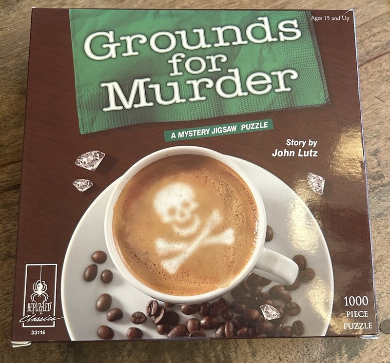 Bepuzzled Classics 1000 Piece Grounds For Murder A Mystery Jigsaw Puzzle 