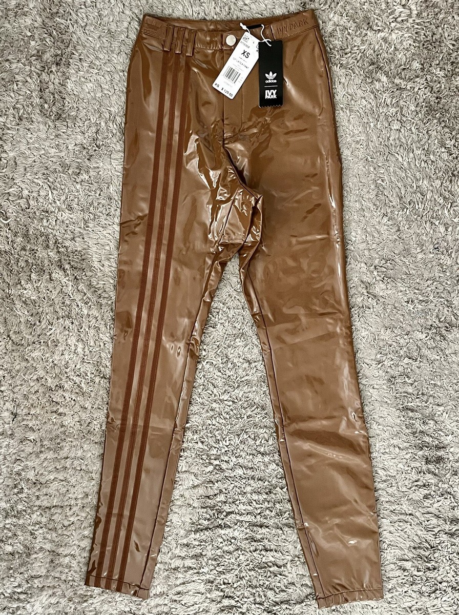 Adidas x Ivy Park Wild Brown Latex Pants Women's Size XS Beyonce