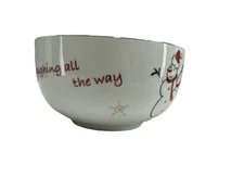 Studio JCP Home Collection Bowl Laughing All The Way Jingle Santa Christmas Bowl