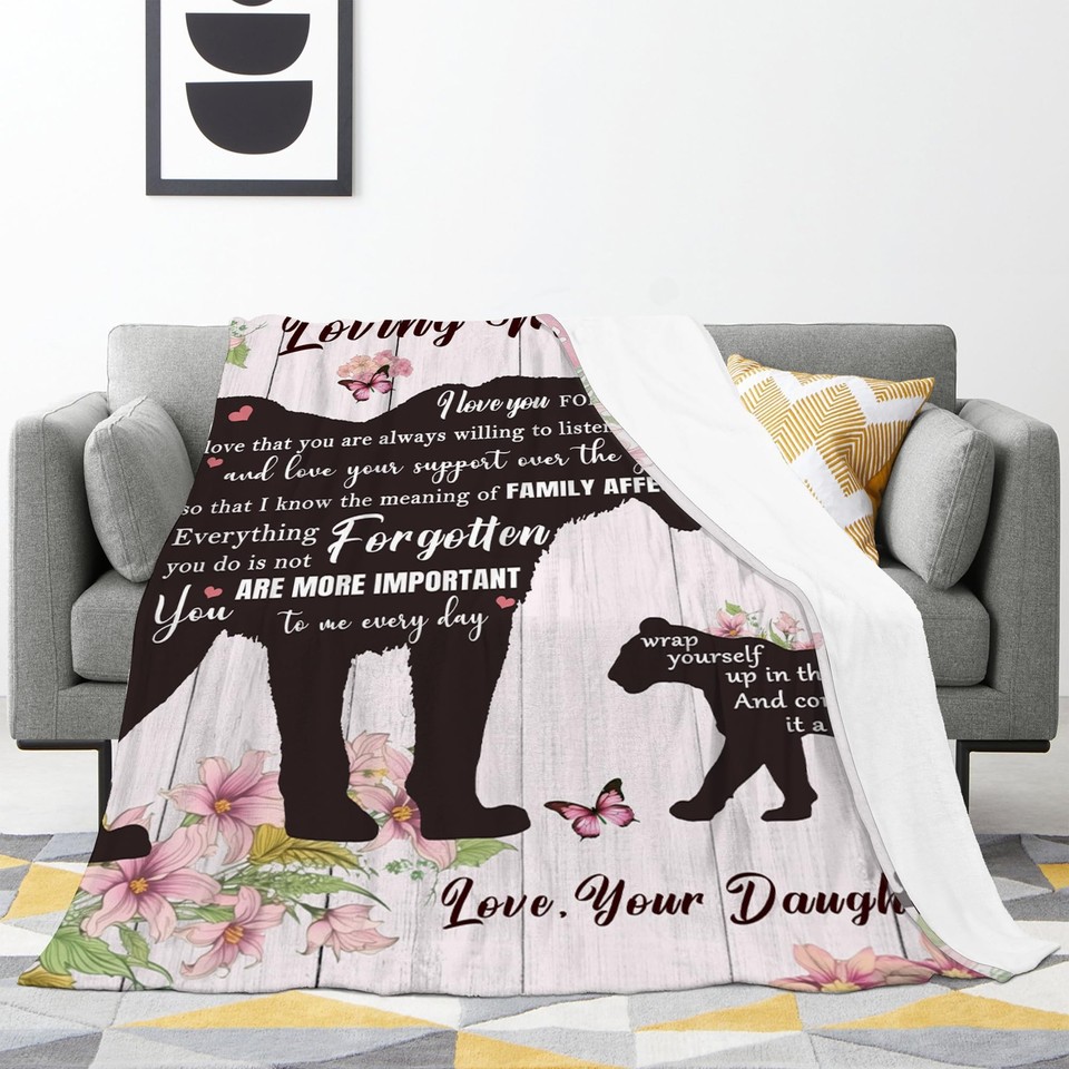 Gifts for Mom, to My Mom Blanket from Daughter, Birthday Gifts for Mom