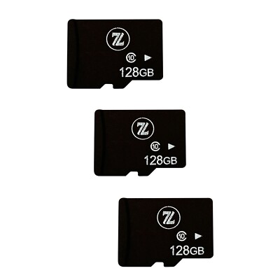 Zebra 128GB Speicherkarte für Micro SD. 3 Stück