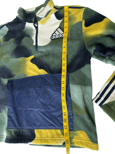Adidas Camo Fleece with Front Pocket Quarter Zip Boys Large 14/16 - 第 5/7 張圖片