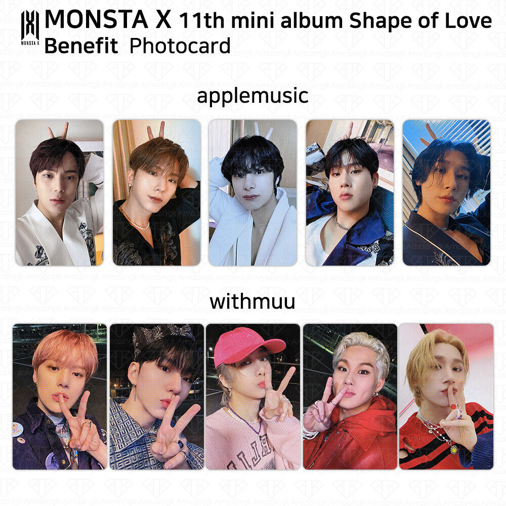 Monsta X 11th Mini Album Shape of Love Photocard Apple Music Monsta X 11th Mini Album Shape of Love Photocard Apple Music