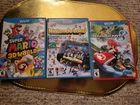 Nintendo Wii U Lot of 3 Nintendo Land, Super Mario 3d world, mario kart 8 Tested