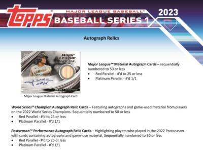 祝！MLB開幕戦　2023 Topps Series 1 Blaster Box 2023 Topps Series 1 Baseball 7-Pack Blaster Box