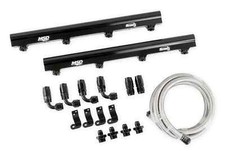 Msd 2721 Atomic Efi Black Billet Fuel Rails For Use On Gm Ls1ls2ls6