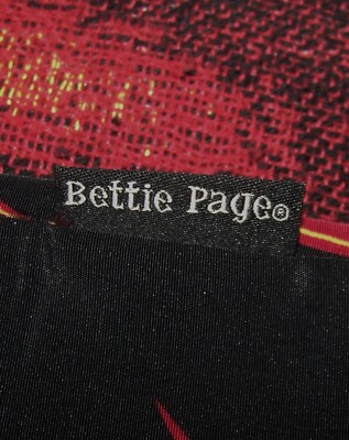 NEW Vintage BETTIE PAGE Dragonfly Clothing Polyester Button Dress