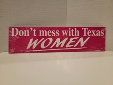 PACK OF 12 DON'T MESS WITH TEXAS WOMEN 11.5" X 3" BUMPER STICKER - PINK