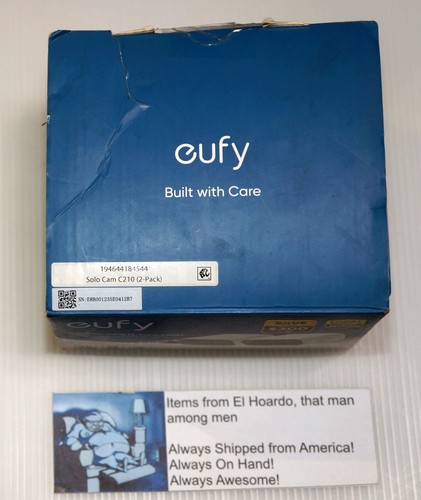 Eufy E8B00123-4 Security SoloCam C210 Wireless 2K Outdoor Camera, 2 Pack White