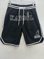 Kangol Men's Game Day Embroidered Logo Mesh Basketball Shorts Black P/S NWT