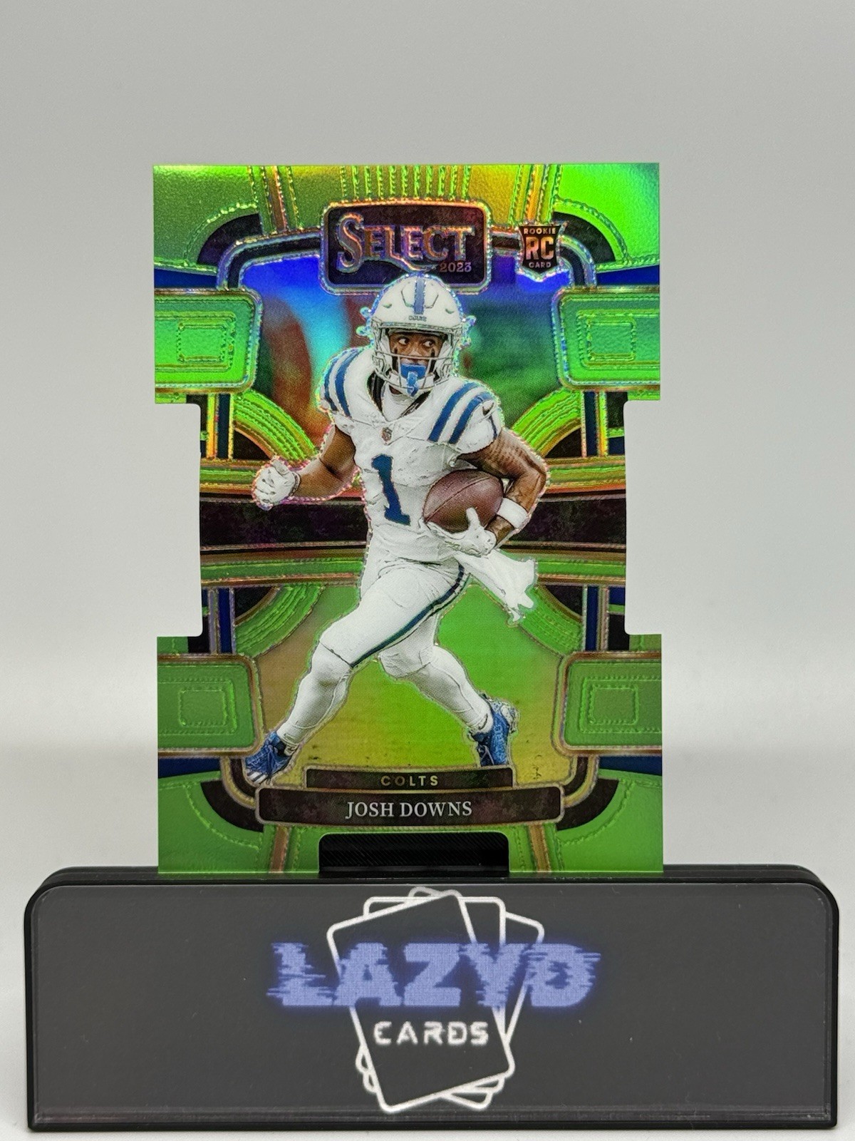 Josh Downs #44 Neon Green Prizm Die-Cut /599 RC Concourse - 2023 Panini Select