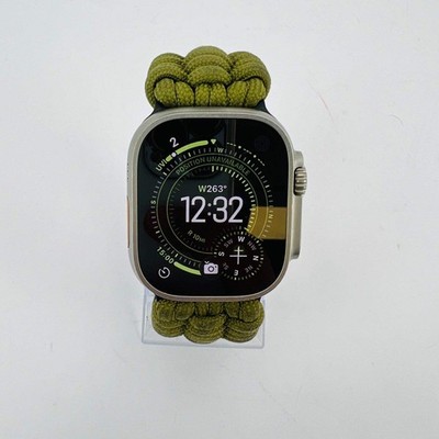 GPS Only Apple Watch Ultra 2 49MM Natural Titanium Green Alpine Loop MREG3LL/A