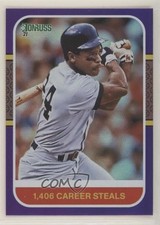 2021 Panini Donruss Retro 1987 Variation Holo Purple Rickey Henderson HOF 0aw6