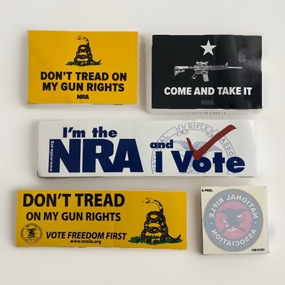 NRA Decal Lot of 5 - Don't Tread on Me - Come & Take It - Bumper Sticker Decal
