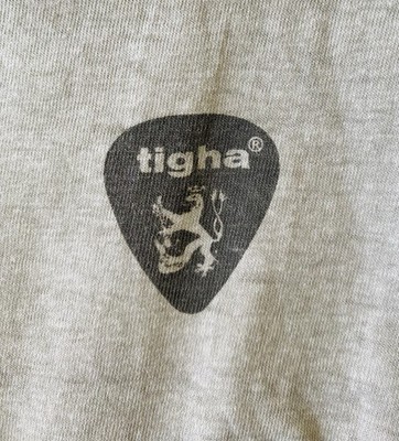 TIGHA BASIC T-SHIRT VINTAGE SHABBY GRAU SLIM USED GR.XL 40 42 TOP DETAILS