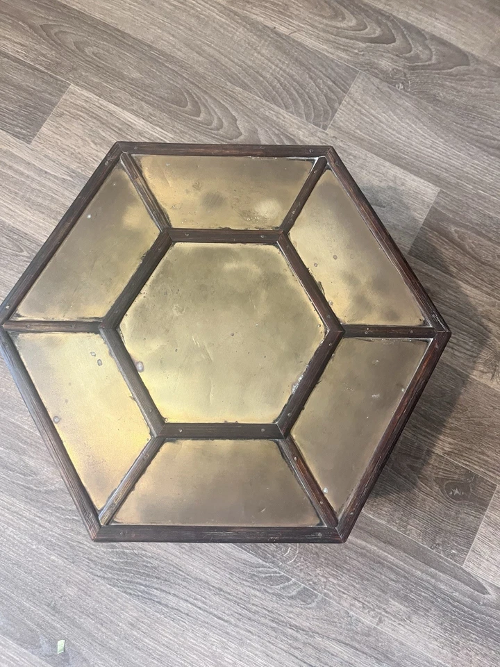 Two Hexagonal Wooden Hat Boxes - Image 3 of 4